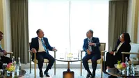 Menteri Perdagangan (Mendag) Zulkifli Hasan (Zulhas) bertemu Ketua Dewan Penasihat Bisnis ASEAN (ASEAN-Business Advisory Council atau ASEAN-BAC) Malaysia Tan Sri Nazir Razak, Minggu (3/9/2023). (Dok Kemendag)