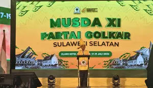 Pesan Khusus Bahlil untuk Pengurus Baru Golkar Sulsel