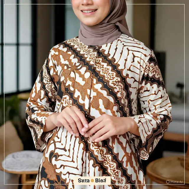 Inspirasi Model Baju Batik Tunik Terbaru Wanita Berhijab