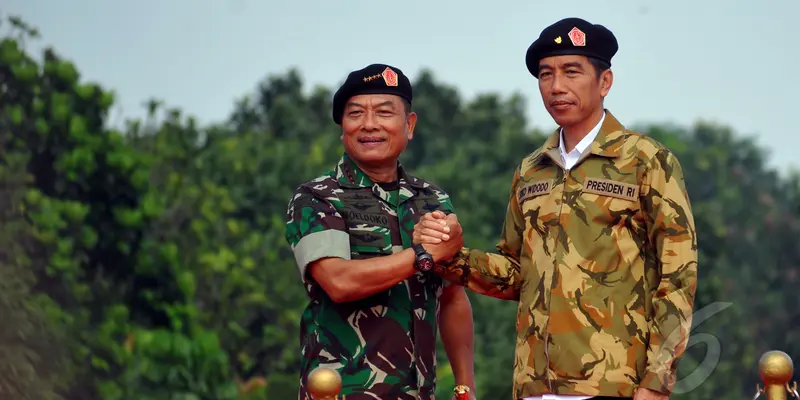 Gagahnya Jokowi Saat Jadi Warga Kehormatan Pasukan Khusus TNI