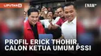 Menteri BUMN Erick Thohir meramaikan bursa calon ketua umum PSSI 2023-2027. Erick mendaftar ke kantor PSSI di GBK Arena pada Minggu (15/1/2023) dikawal pesohor seperti Raffi Ahmad dan Atta Halilintar. Erick juga didukung putra presiden Joko Widodo, K...