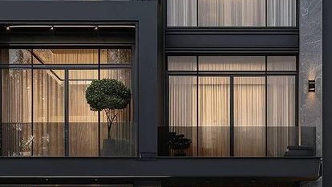Desain Rumah 3 Lantai dengan Banyak Jendela