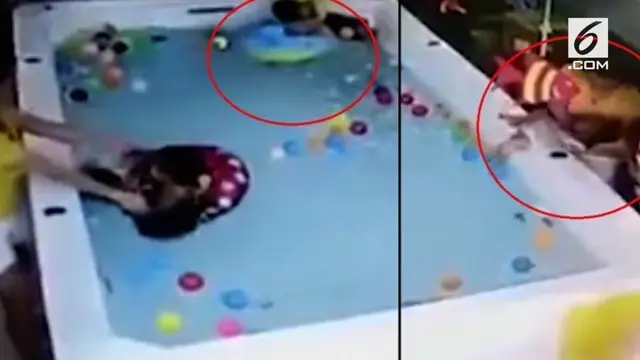 Bayi bernama Xiaoai asal Tiongkok hampir meregang nyawa saat berenang di kolam khusus balita. Insiden ini terjadi karena sang ibu, Wu, lalai menjaga anaknya karena asyik bermain ponsel.