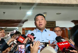 Kepala BGN Sudaryono saat memberikan keterangan pers di hadapan wartawan. (Liputan6.com/ Ady Anugrahadi)
