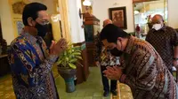 Menteri Badan Usaha Milik Negara (BUMN) Erick Thohir bertemu dengan Sultan Hamengku Buwono X di Kantor Gubernur Daerah Istimewa Yogyakarta, Senin (21/2/2022). (Dok Erick Thohir)