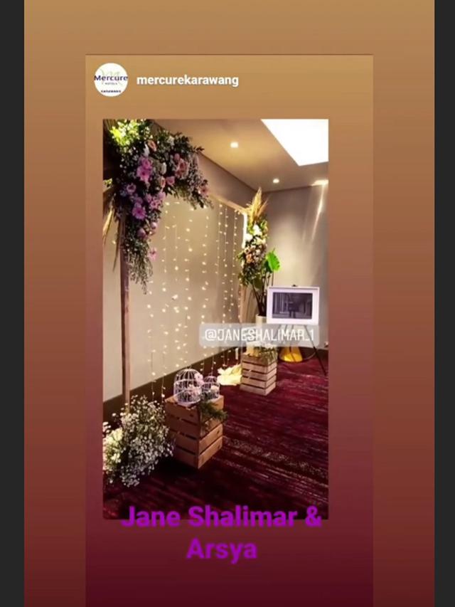 Venue pernikahan Jane Shalimar (Instagram/  mercurekarawang - janeshalimar_1)