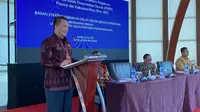 Kepala BSKDN Yusharto Huntoyungo saat menjadi Keynote Speech dalam acara Diseminasi Hasil Pengukuran Uji Coba Instrumen ITKPD Provinsi, Kabupaten dan Kota di Hotel Aston Makassar pada Kamis, 20 Juli 2023. (Ist)