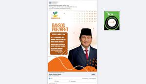 Tangkapan layar klaim tautan pendaftaran bansos digital untuk mendapatkan bantuan sebesar Rp 3 juta yang beredar di Facebook.