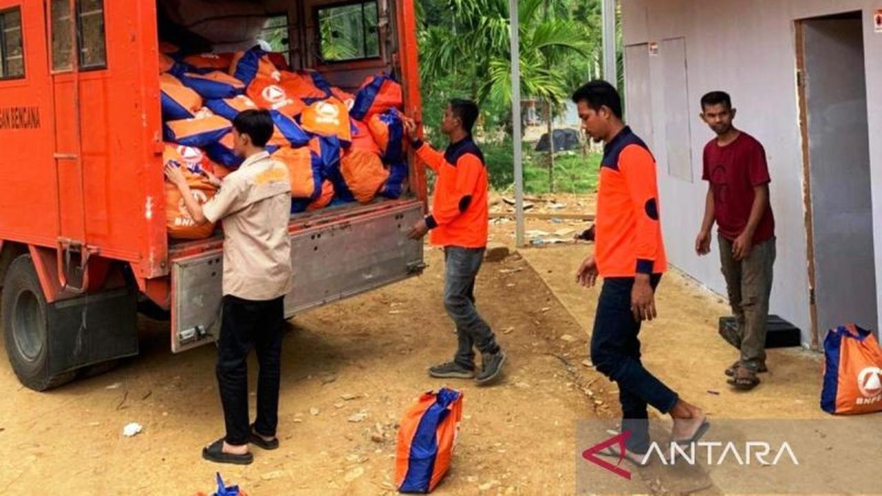 BNPB Pasok Kebutuhan Pengungsi di Huntara Beutong Ateuh Nagan Raya, Pastikan Logistik Dasar Terpenuhi