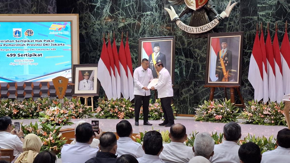 Kado HUT, Pemprov DKI Kantongi 499 Sertifikat Tanah dari Kementerian ATR/BPN