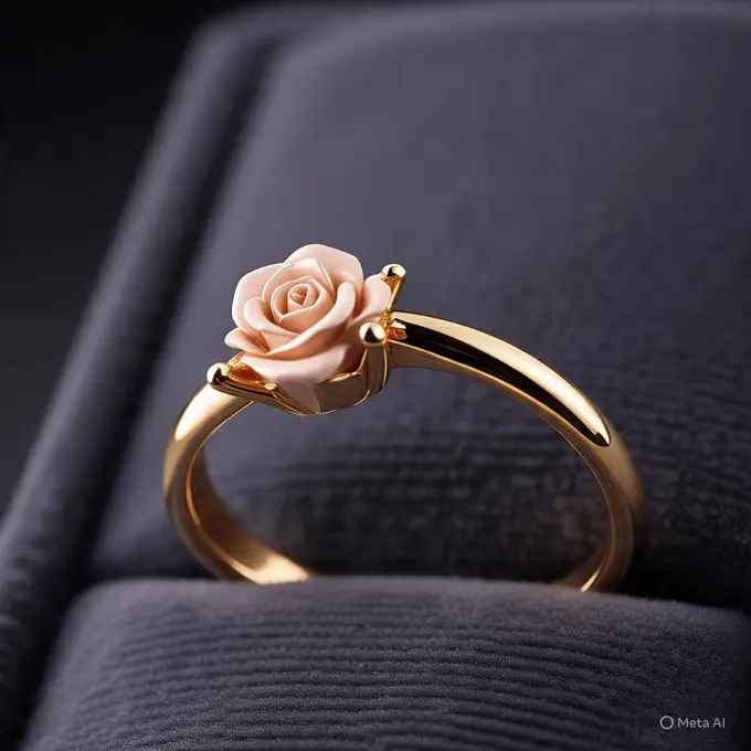 Model Cincin Emas Bunga Mawar