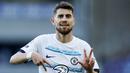 Gol semata wayang pada laga tersebut dicetak oleh Jorginho pada menit 45+9. Pemain asal Italia itu mencatatkan namanya di papan skor lewat eksekusi penalti. (AP/Jon Super)