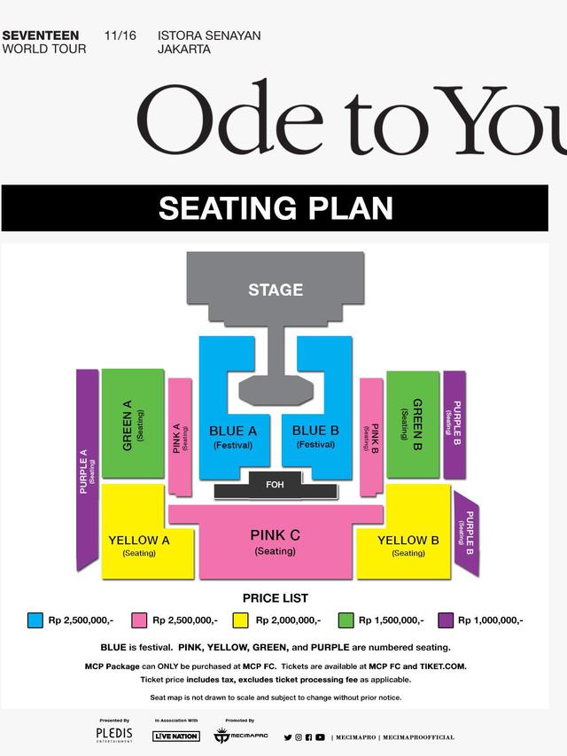 Seating Plan Konser Seventeen di Indonesia (Twitter/ mecimapro)