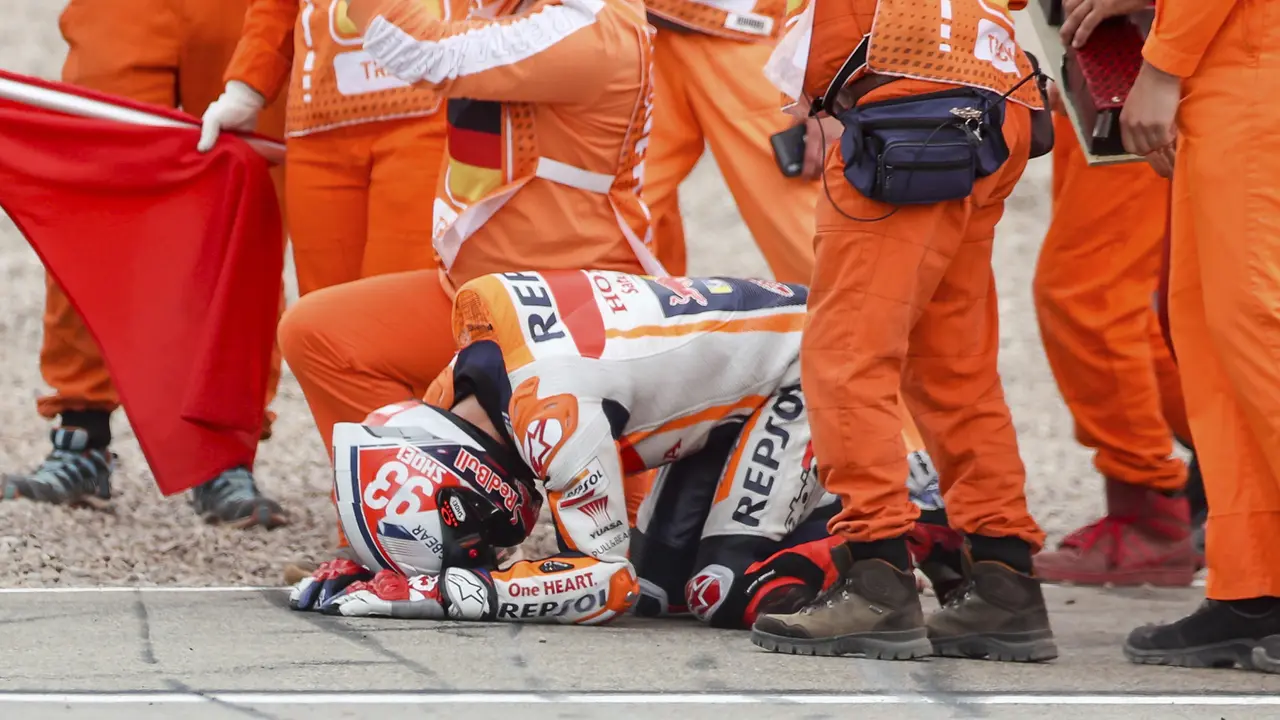 FOTO: Marc Marquez Rajai Sirkuit Sachsenring di MotoGP Jerman 2021