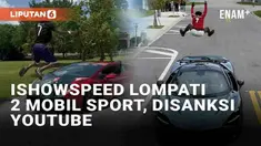 iShowSpeed membuat sensasi dalam siaran langsungnya di kanal Youtube miliknya. Ia melompati dua mobil sport yang ngebut, yakni Lamborghini dan McLaren. Meski berhasil menaklukkan kedua mobil sport tersebut, ia harus membayarnya dengan sanksi.