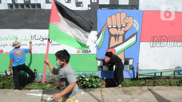 FOTO: Mural Ungkapan Keprihatinan atas Palestina dan Masjid Al Aqsa