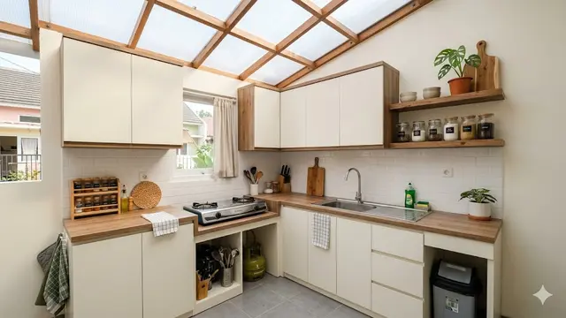 Desain Dapur Belakang Rumah Subsidi Anti Bocor