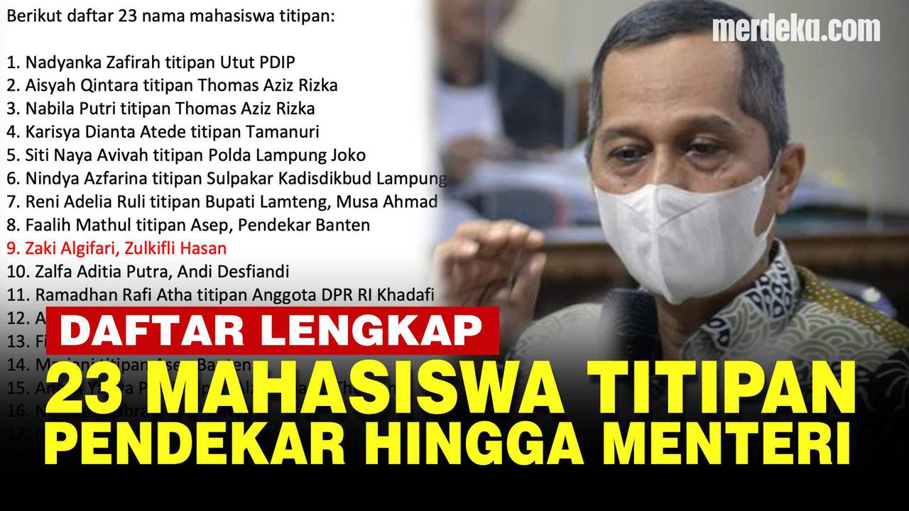 VIDEO: Daftar Lengkap 23 Mahasiswa Baru Titipan Masuk Unila, Muncul Nama Zulhas