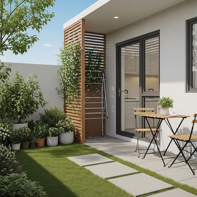 Inspirasi Area Jemuran Dekat Dapur Rumah Type 36