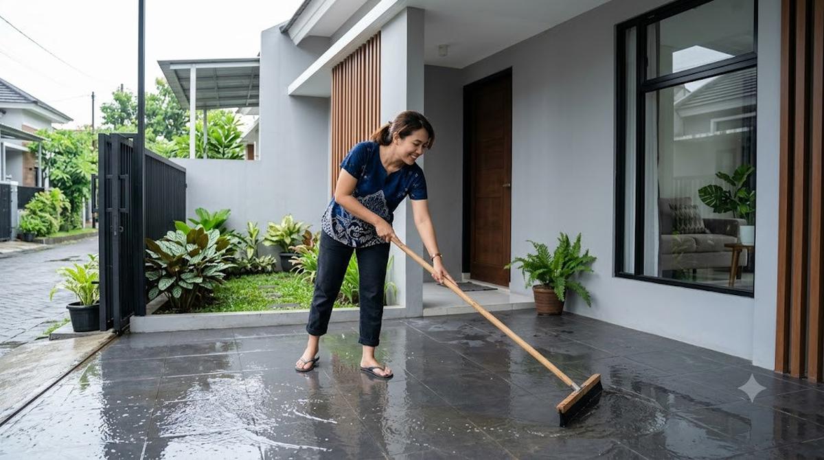 MEmbersihkan Genangan Air