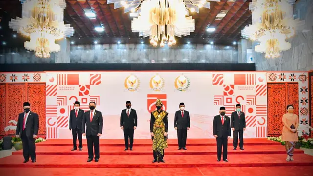 Presiden Jokowi mengenakan baju adat Sabu dari Nusa Tenggara Timur (NTT) saat menghadiri sidang tahunan MPR, Jumat (14/8/2020). (dok Biro Pers Sekretariat Presiden)