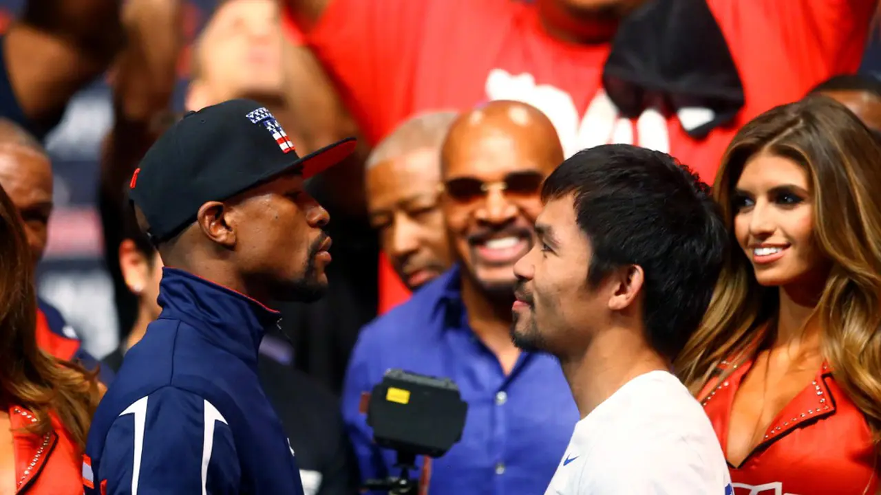 Acara timbang badan Floyd Mayweather vs Manny Pacquiao
