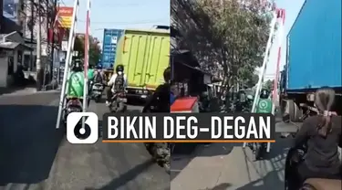 Detik-detik usahanya menyalip begitu ngeri, lantaran tangga sempat oleng.