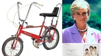 Sepeda merah yang pernah dikendarai Putri Diana cilik akan dilelang pada 24 Juli 2021. (Dok. East Bristol)