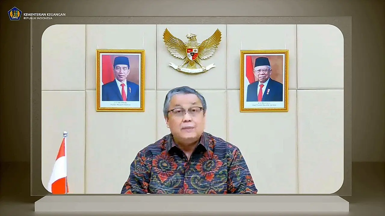 Gubernur Bank Indonesia (BI) Perry Warjiyo dalam Konferensi Pers KSSK, Rabu (27/10/2021).