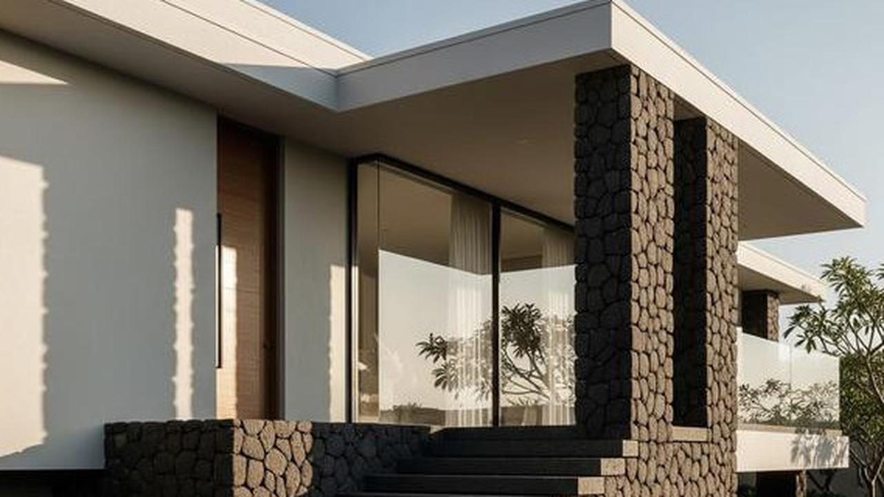 7 Tampilan Rumah Minimalis dengan Tangga Depan Batu Alam, Hunian Tampak Makin Eksklusif