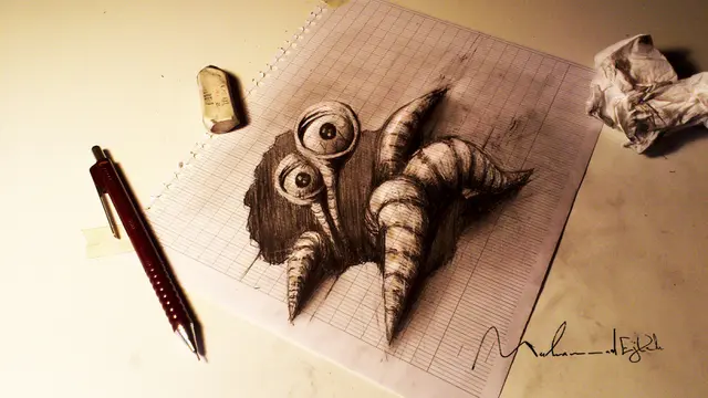 contoh gambar 3 dimensi (https://www.deviantart.com/muhammad-ejleh)