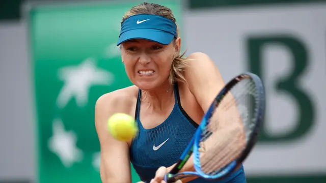 Aksi Maria Sharapova saat Kalahkan Petenis Belanda di Prancis Terbuka