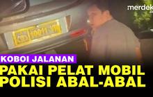 VIDEO: Pelat Nopol Palsu Koboi Jalanan Berlagak Polisi Todong Pistol di Tol