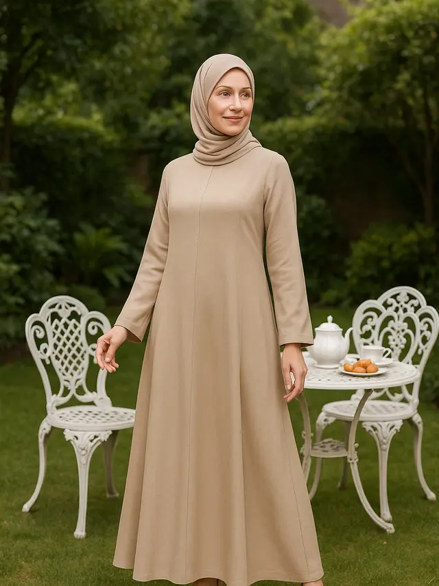 Rekomendasi Gamis Polos Elegan Kekinian untuk Ibu-ibu Usia 40 Tahun ke Atas