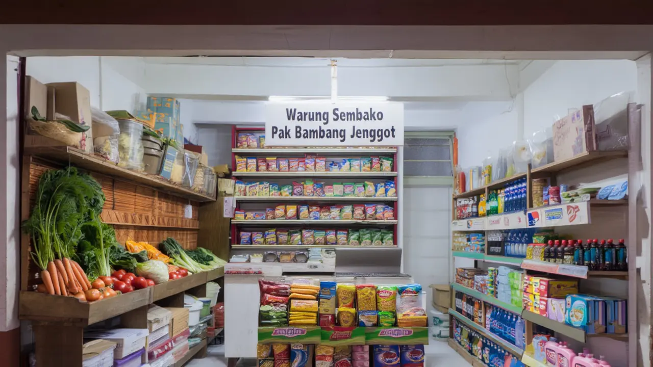 Tips Praktis Membuat Warung Sembako Tanpa Etalase Tampak Profesional/Ilustrasi Gemini AI