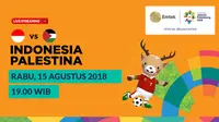 Jadwal sepak bola putra Asian Games 2018, Indonesia vs Palestina. (Bola.com/Dody Iryawan)