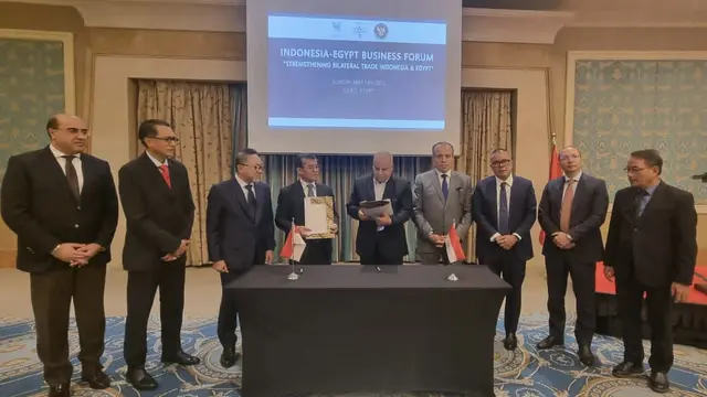 Menteri Perdagangan (Mendag) RI, Zulkifli Hasan, menghadiri acara Forum Bisnis Indonesia-Mesir yang berlangsung di Kairo, Mesir, Minggu,(14/5/2023) (Istimewa)
