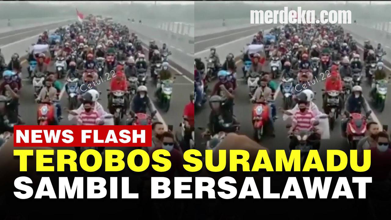 VIDEO : Ratusan Pemotor Demo Lintasi Suramadu, Protes Minta Pos Penyekatan Dibongkar