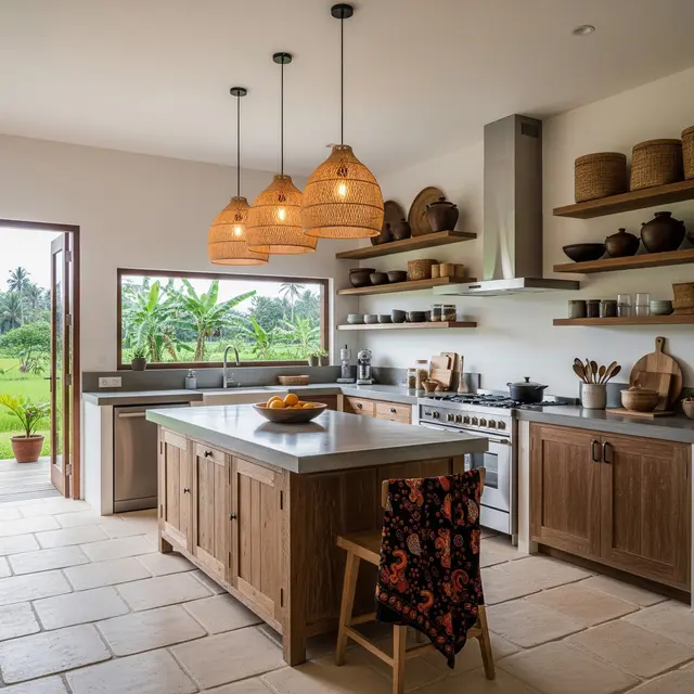 Model Dapur Nuansa Pedesaan Modern Sederhana