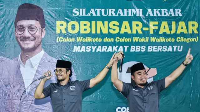 Pasangan Calon Wali Kota dan Calon Wakil Wali Kota Cilegon, Robinsar dan Fajar Hadi Prabowo (Istimewa)