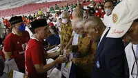 Induk sepak bola Indonesia, Persatuan Sepak bola Seluruh Indonesia (PSSI) merayakan hari jadinya yang ke-92 di Stadion Gelora Bung Karno (SUGBK), Jakarta, Selasa (19/4/2022) Sore WIB. Banyak acara yang digelar dalam kesempatan itu. (Bola.com/M Iqbal Ichsan)