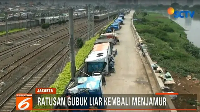 Ratusan Gubuk Liar Diduga Tempat Prostitusi Menjamur di BKB Tanah Abang
