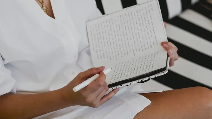 Woman on Journal