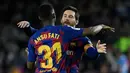 Bersama Lionel Messi, Ansu Fati disebut-sebut bisa menjadi duet yang sangat mematikan di lini serang Barcelona musim ini. (AFP/Lluis Gene)