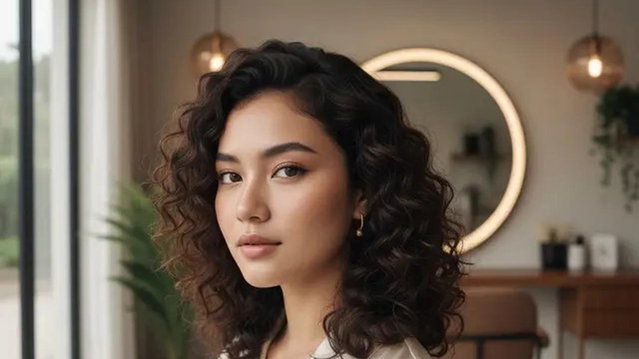 11 Gaya Rambut Keriting Medium Layer Tren Terbaru 2025, Tampil Fresh dan Rapi