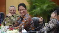 Menkeu Purbaya Yudhi Sadewa melaporkan Anggaran Pendapatan dan Belanja Negara (APBN) 2025 mengalami defisit sebesar Rp371,5 triliun atau 1,56 persen terhadap produk domestik bruto (PDB) per 30 September 2025. (merdeka.com/Arie Basuki)