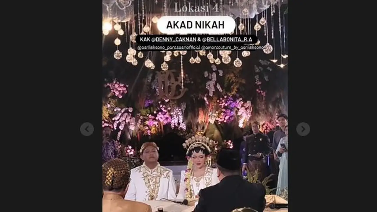 Potret Denny Caknan dan Bella Bonita Jalani Akad Nikah, Pengantin Usung Busana Adat Jawa