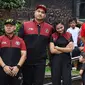 Menpora Dito Ariotedjo secara resmi membuka Kirab Juara SEA Games 2023 di Halaman Kemenpora, Jakarta, pada Jumat (19/5/2023), pukul 08.30 WIB. (Liputan6.com/Johan Tallo)