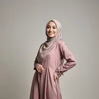 Model gamis kekinian untuk wanita usia 25-an (created by Meta AI)