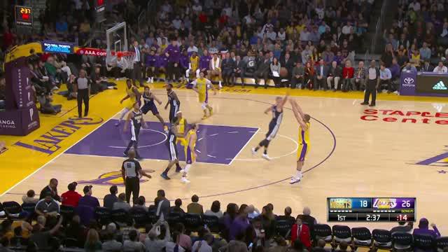 Berita video game recap NBA 2017-2018 antara LA Lakers melawan Denver Nuggets dengan skor 112-103.